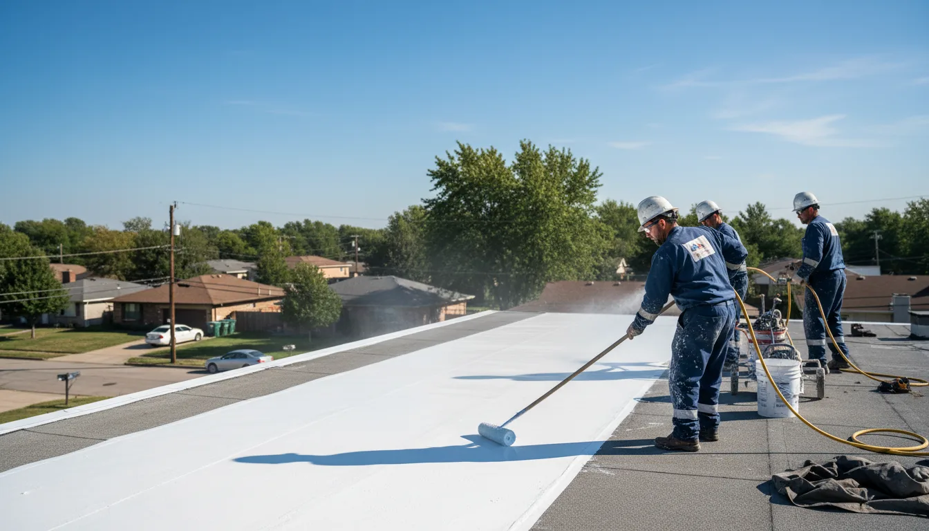 Commercial roof coating in Mystic, IA near me
